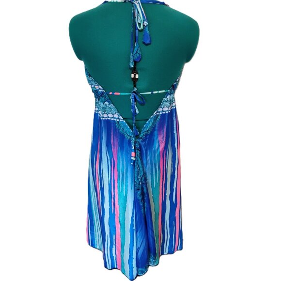 Woman's Dress Multi Color India Boutique free size 100% polyester casual - Picture 3 of 8